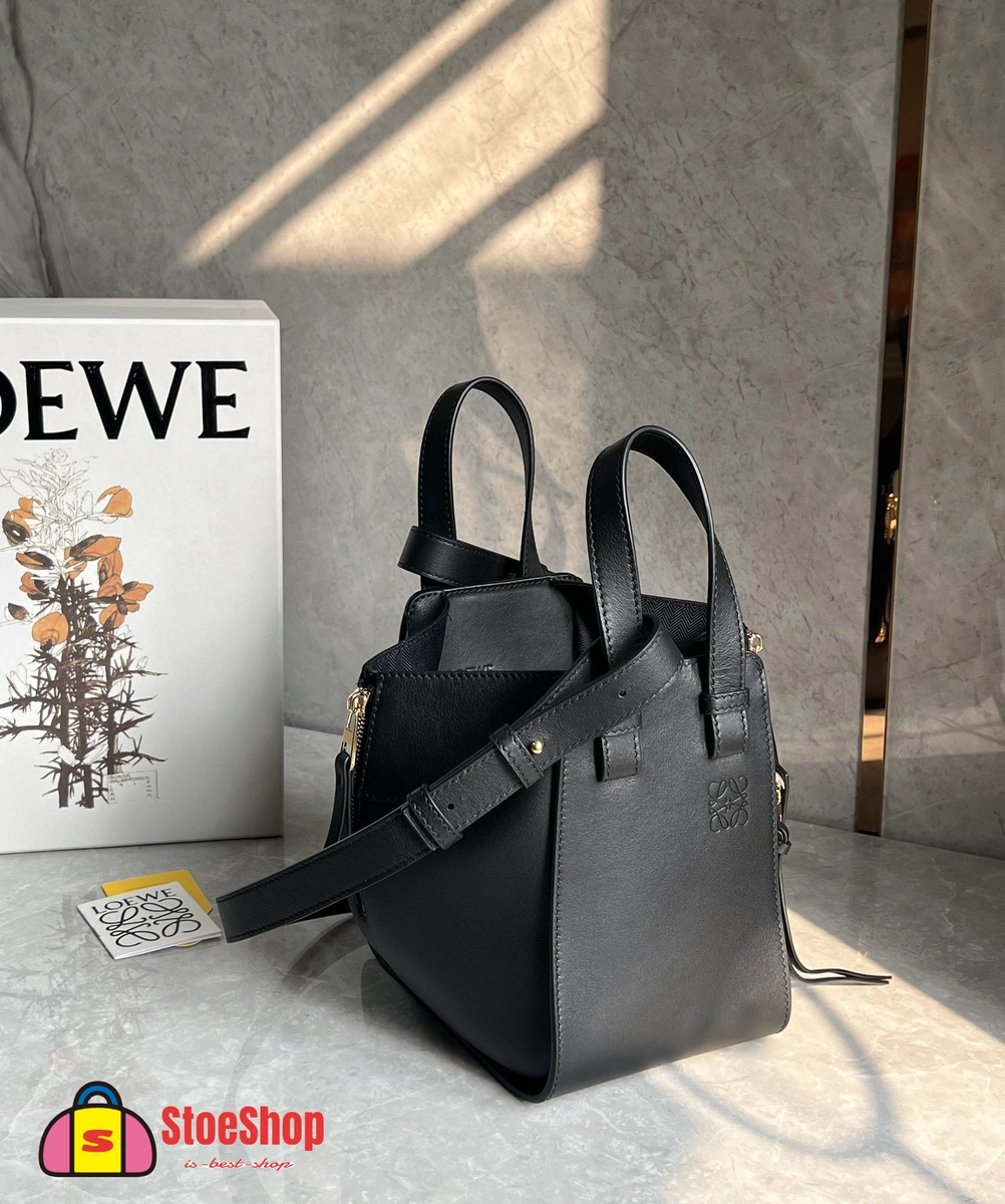 Loewe-羅意威 黑色小號經典牛皮革 Hammock 斜挎包 3 Loewe-羅意威 黑色小號經典牛皮革 Hammock 斜挎包