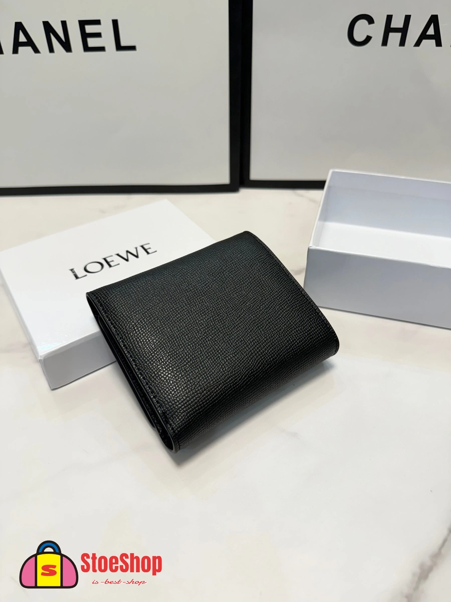 Loewe-羅意威 黑色鵝卵石紋牛皮革 Anagram 三折短夾 8 Loewe-羅意威 黑色鵝卵石紋牛皮革 Anagram 三折短夾