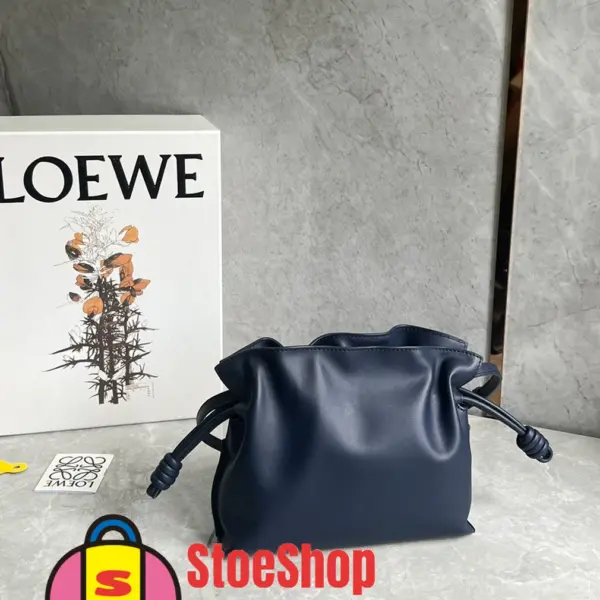 Loewe-羅意威 Flamenco 系列 深邃藍迷你納帕牛皮革肩背包