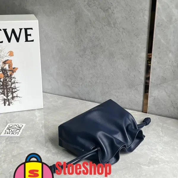 Loewe-羅意威 Flamenco 系列 深邃藍迷你納帕牛皮革肩背包