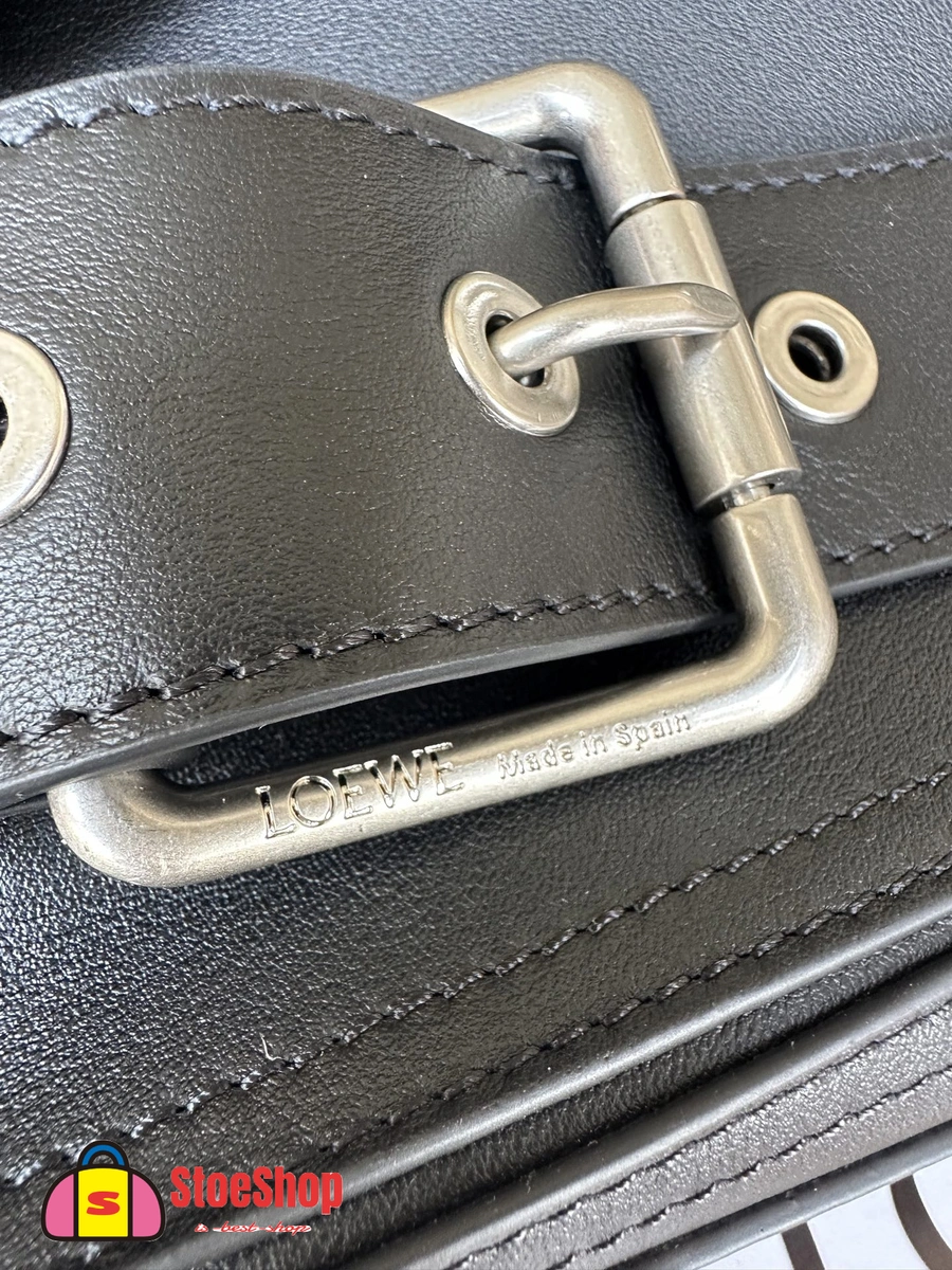 Loewe-羅意威 黑色大號亮面牛皮革 Puzzle Biker 手拿包 8 Loewe-羅意威 黑色大號亮面牛皮革 Puzzle Biker 手拿包
