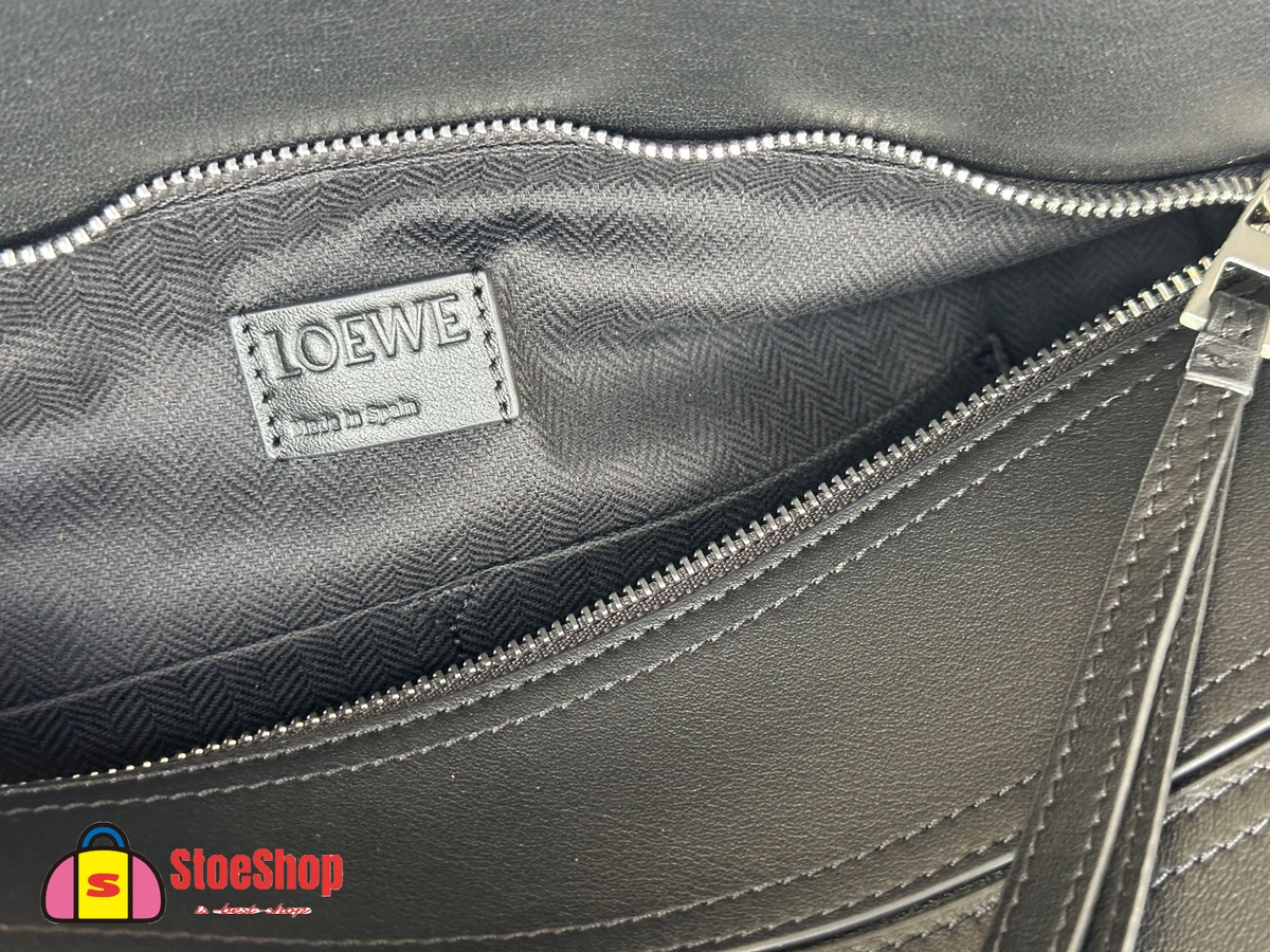 Loewe-羅意威 黑色大號亮面牛皮革 Puzzle Biker 手拿包 10 Loewe-羅意威 黑色大號亮面牛皮革 Puzzle Biker 手拿包
