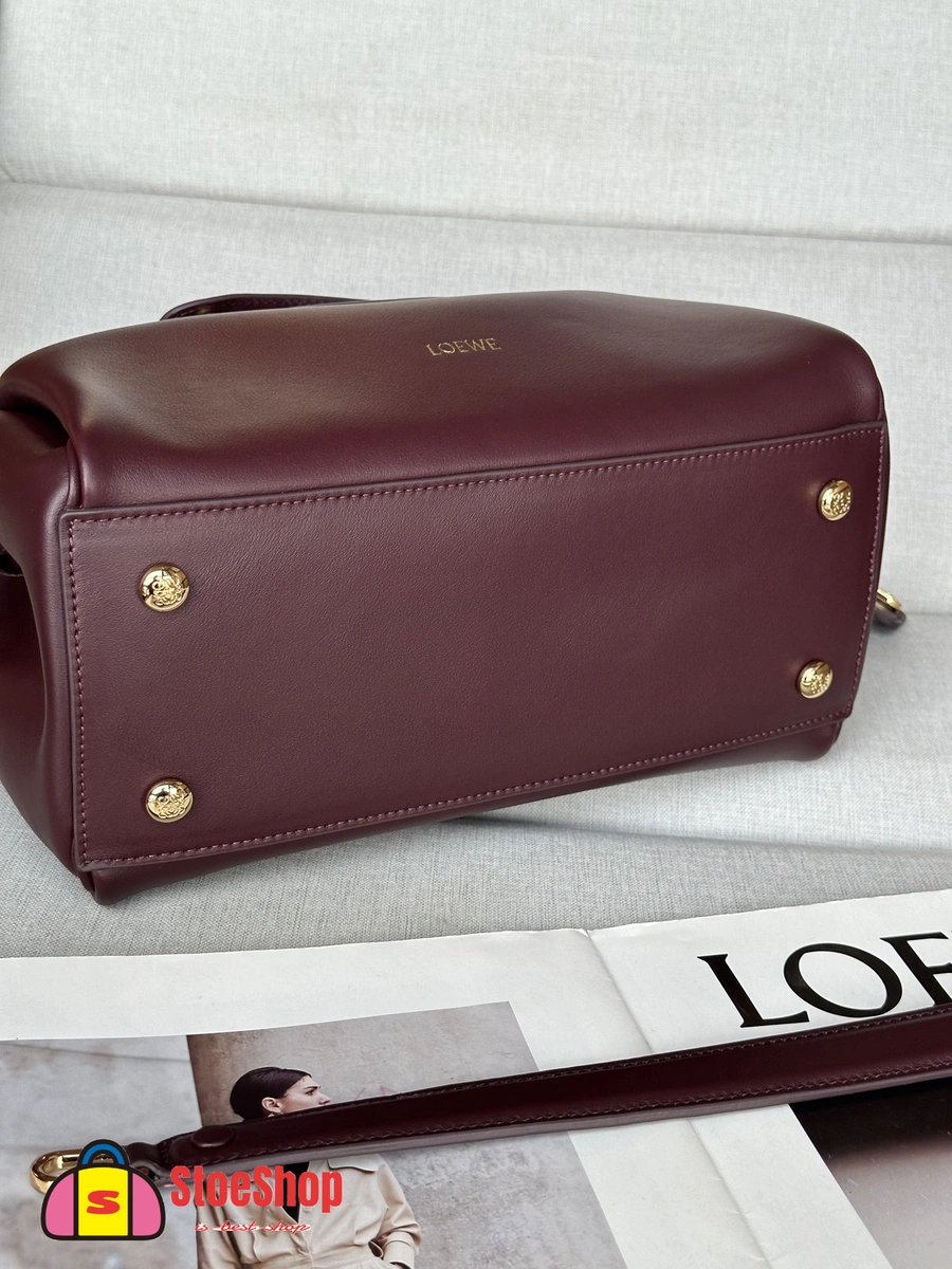 Loewe-羅意威 深酒紅大號柔軟牛皮革 Madrid 手拿包 5 Loewe-羅意威 深酒紅大號柔軟牛皮革 Madrid 手拿包