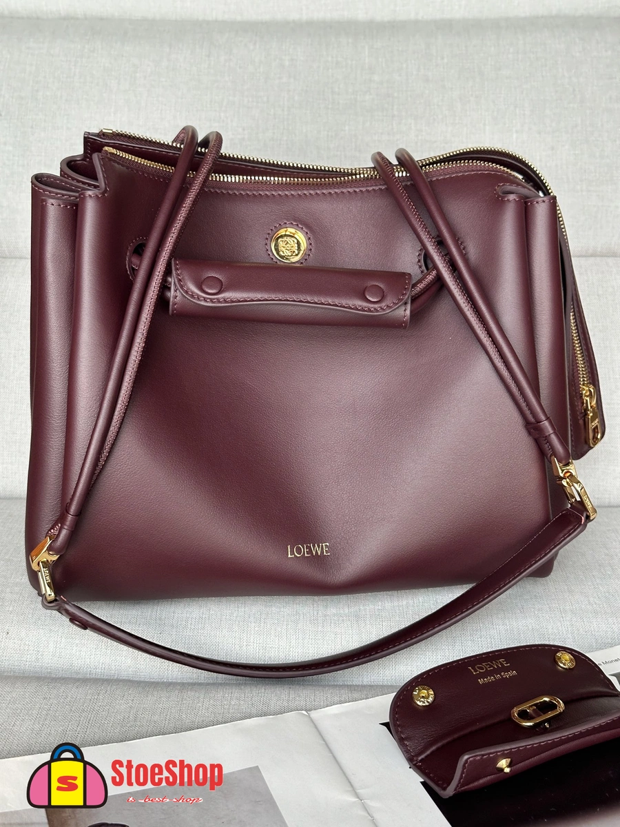 Loewe-羅意威 深酒紅大號柔軟牛皮革 Madrid 手拿包 8 Loewe-羅意威 深酒紅大號柔軟牛皮革 Madrid 手拿包