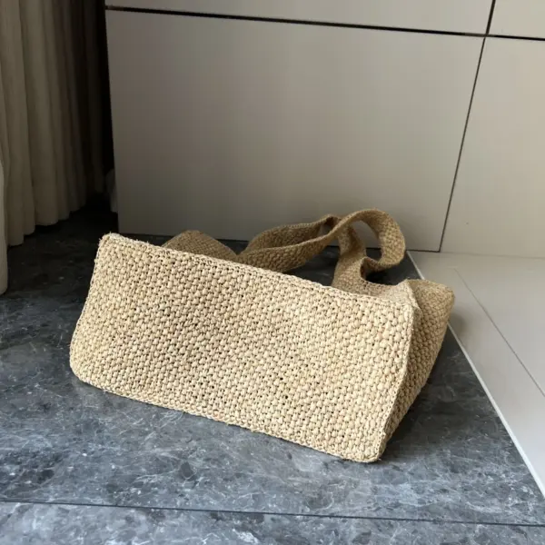 Loewe-羅意威 自然色小號酒椰纖維 Font Tote 斜挎包