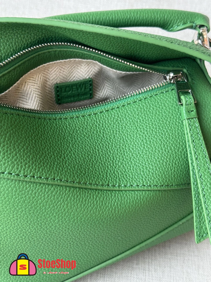 Loewe-羅意威 熱帶綠迷你柔軟粒面牛皮革 Puzzle 肩背包 10 Loewe-羅意威 熱帶綠迷你柔軟粒面牛皮革 Puzzle 肩背包