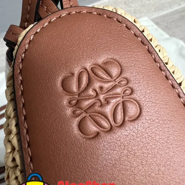 Loewe-羅意威 迷你棕褐色 / 自然沙拉菲草牛皮革 Hammock Hobo 肩背包 16 Loewe-羅意威 迷你棕褐色 / 自然沙拉菲草牛皮革 Hammock Hobo 肩背包