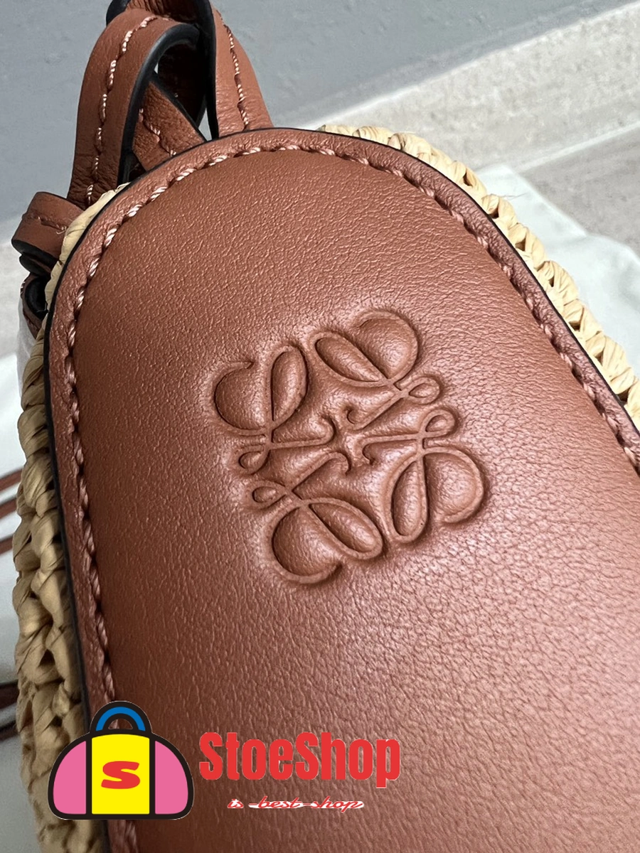 Loewe-羅意威 迷你棕褐色 / 自然沙拉菲草牛皮革 Hammock Hobo 肩背包 7 Loewe-羅意威 迷你棕褐色 / 自然沙拉菲草牛皮革 Hammock Hobo 肩背包