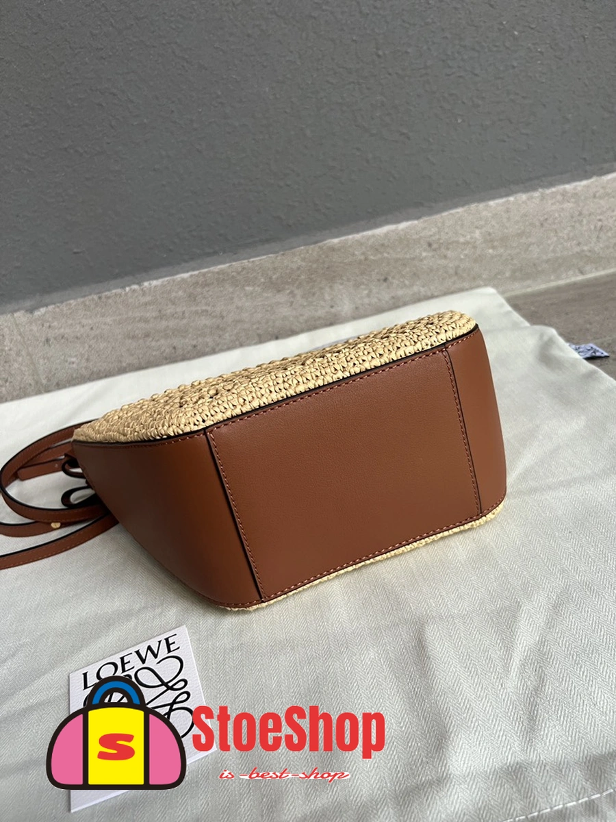Loewe-羅意威 迷你棕褐色 / 自然沙拉菲草牛皮革 Hammock Hobo 肩背包 8 Loewe-羅意威 迷你棕褐色 / 自然沙拉菲草牛皮革 Hammock Hobo 肩背包