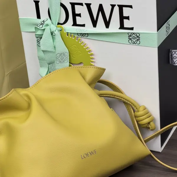 Loewe-羅意威 Flamenco 系列 薑黃色迷你納帕牛皮革肩背包