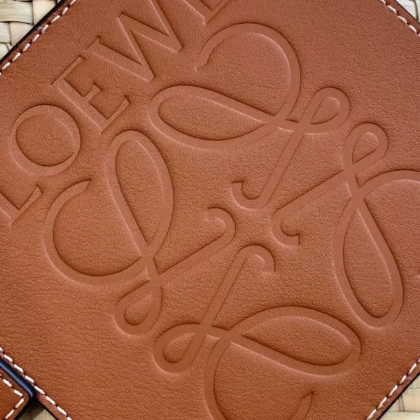 Loewe-羅意威 Basket 系列 自然色 / 棕褐色大號棕櫚葉牛皮革編織袋 11 Loewe-羅意威 Basket 系列 自然色 / 棕褐色大號棕櫚葉牛皮革編織袋