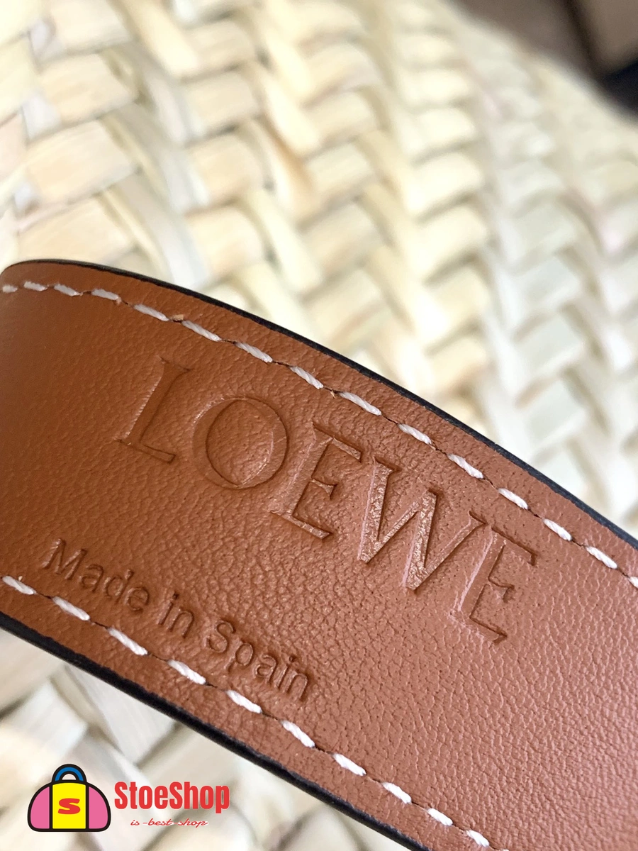 Loewe-羅意威 Basket 系列 自然色 / 棕褐色大號棕櫚葉牛皮革編織袋 8 Loewe-羅意威 Basket 系列 自然色 / 棕褐色大號棕櫚葉牛皮革編織袋