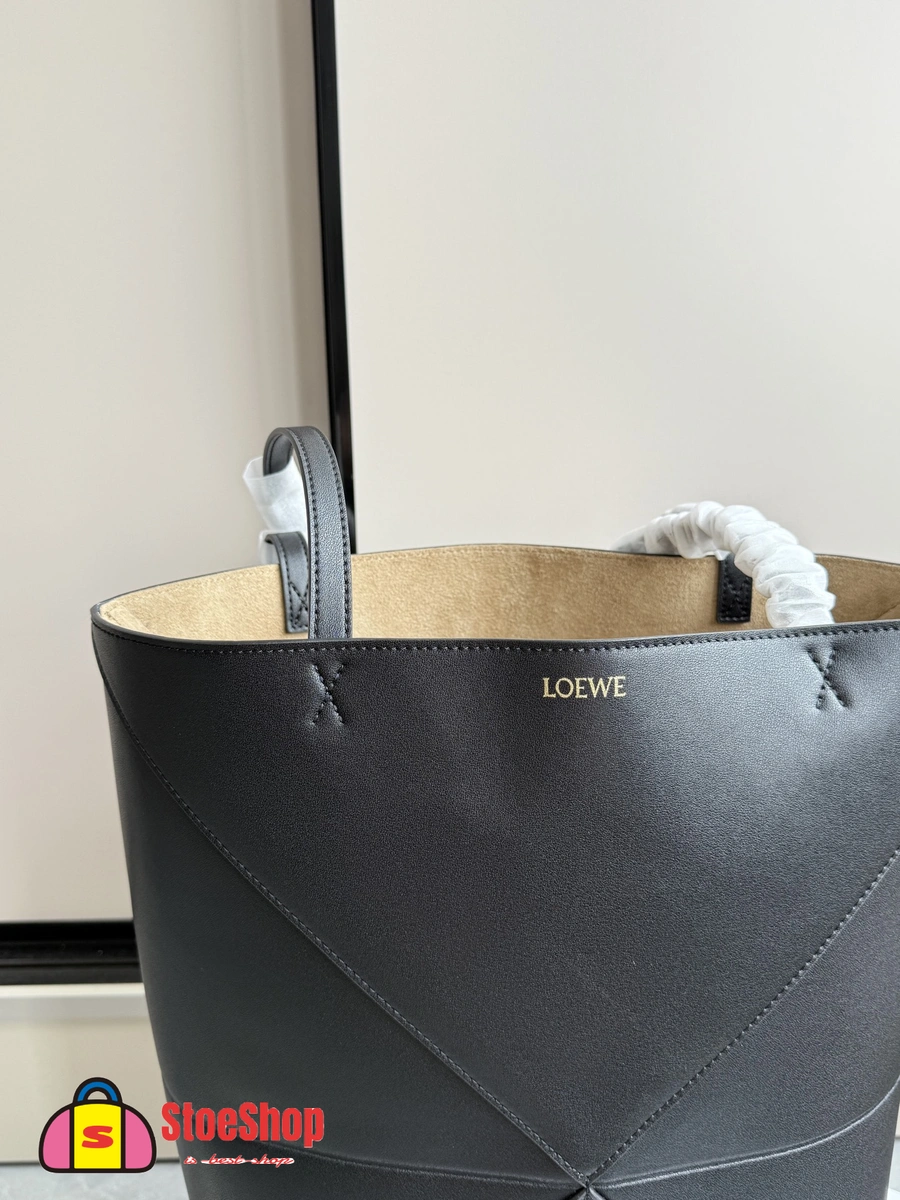 Loewe-羅意威 Puzzle Fold 系列 黑色迷你亮面牛皮革斜挎包 6 Loewe-羅意威 Puzzle Fold 系列 黑色迷你亮面牛皮革斜挎包