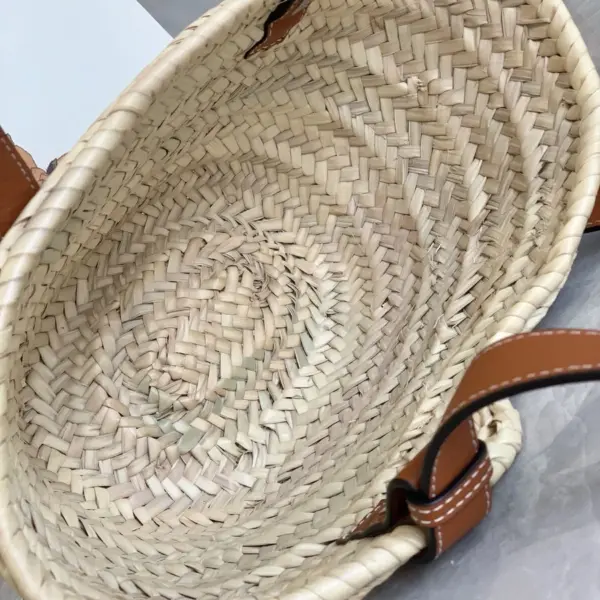 Loewe-羅意威 自然色 / 棕褐色小號棕櫚葉 Basket 編織袋