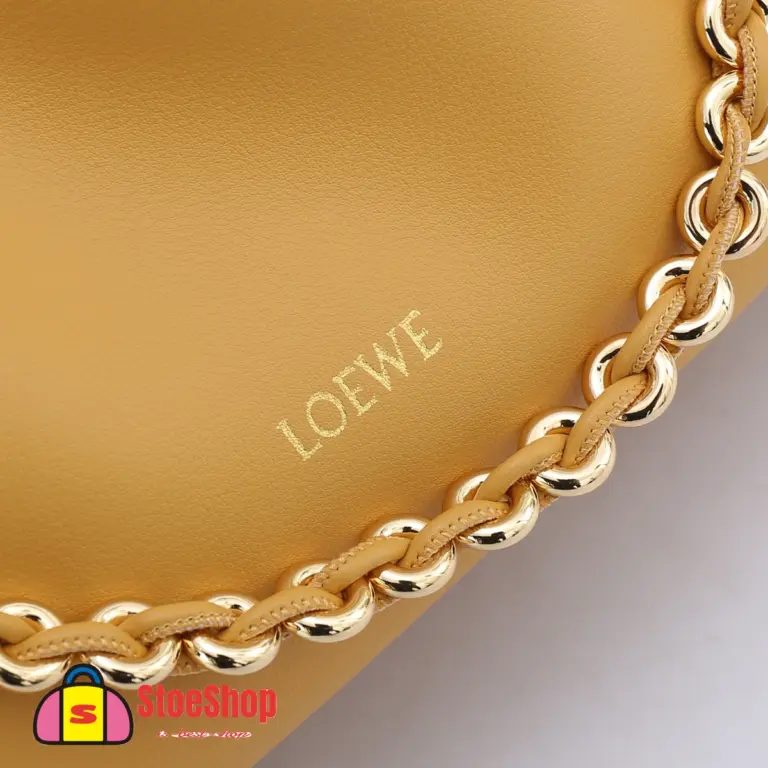 Loewe-羅意威 Flamenco 系列中號深黃油色肩背手袋 柔軟納帕羊皮革