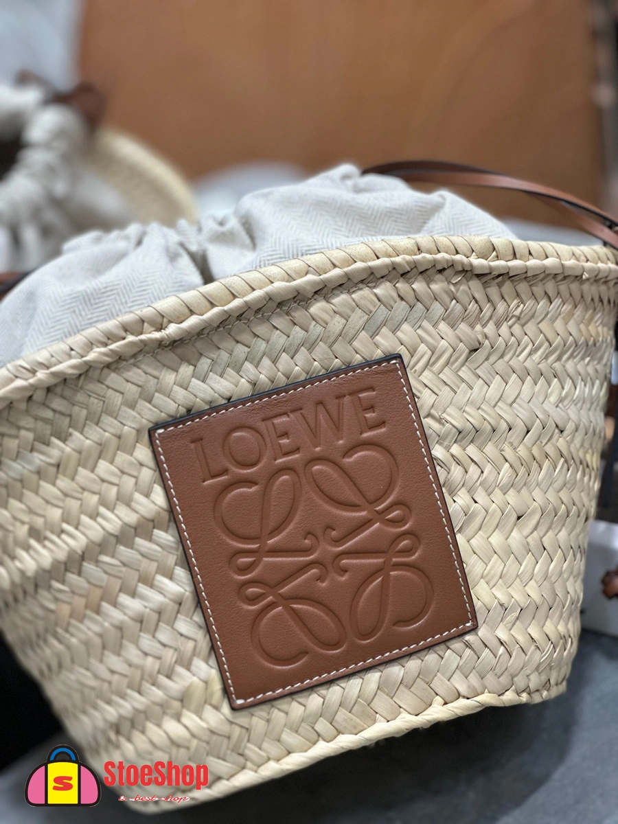 Loewe-羅意威 自然色 / 棕褐色棕櫚葉牛皮革抽繩肩背水桶包 6 Loewe-羅意威 自然色 / 棕褐色棕櫚葉牛皮革抽繩肩背水桶包