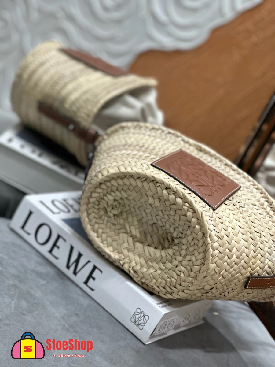 Loewe-羅意威 自然色 / 棕褐色棕櫚葉牛皮革抽繩肩背水桶包 7 Loewe-羅意威 自然色 / 棕褐色棕櫚葉牛皮革抽繩肩背水桶包