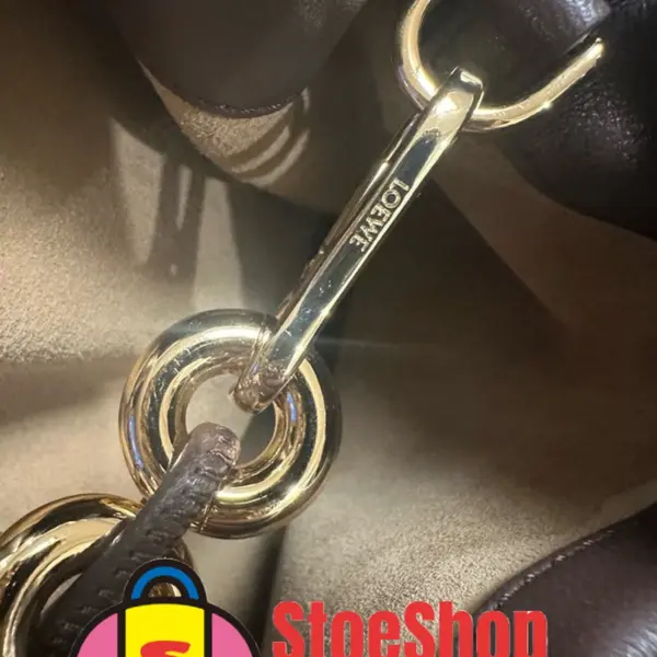 Loewe-羅意威 Flamenco Purse 系列 布朗尼深棕大號柔軟納帕羊皮革手拿包