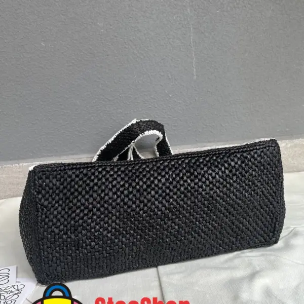 Loewe-羅意威 黑色大號酒椰纖維 Font Tote 斜挎包 13 Loewe-羅意威 黑色大號酒椰纖維 Font Tote 斜挎包