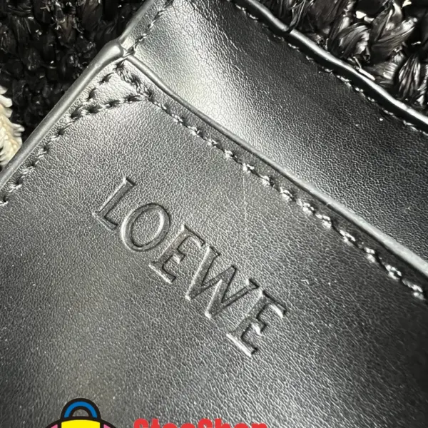 Loewe-羅意威 黑色大號酒椰纖維 Font Tote 斜挎包 14 Loewe-羅意威 黑色大號酒椰纖維 Font Tote 斜挎包