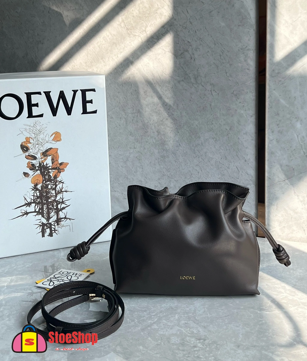 Loewe-羅意威 Flamenco 系列 黑色迷你納帕牛皮革肩背包 2 Loewe-羅意威 Flamenco 系列 黑色迷你納帕牛皮革肩背包