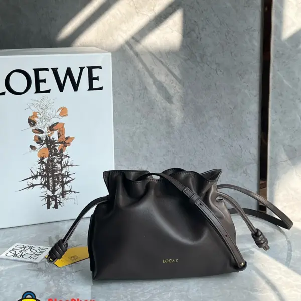 Loewe-羅意威 Flamenco 系列 黑色迷你納帕牛皮革肩背包 12 Loewe-羅意威 Flamenco 系列 黑色迷你納帕牛皮革肩背包