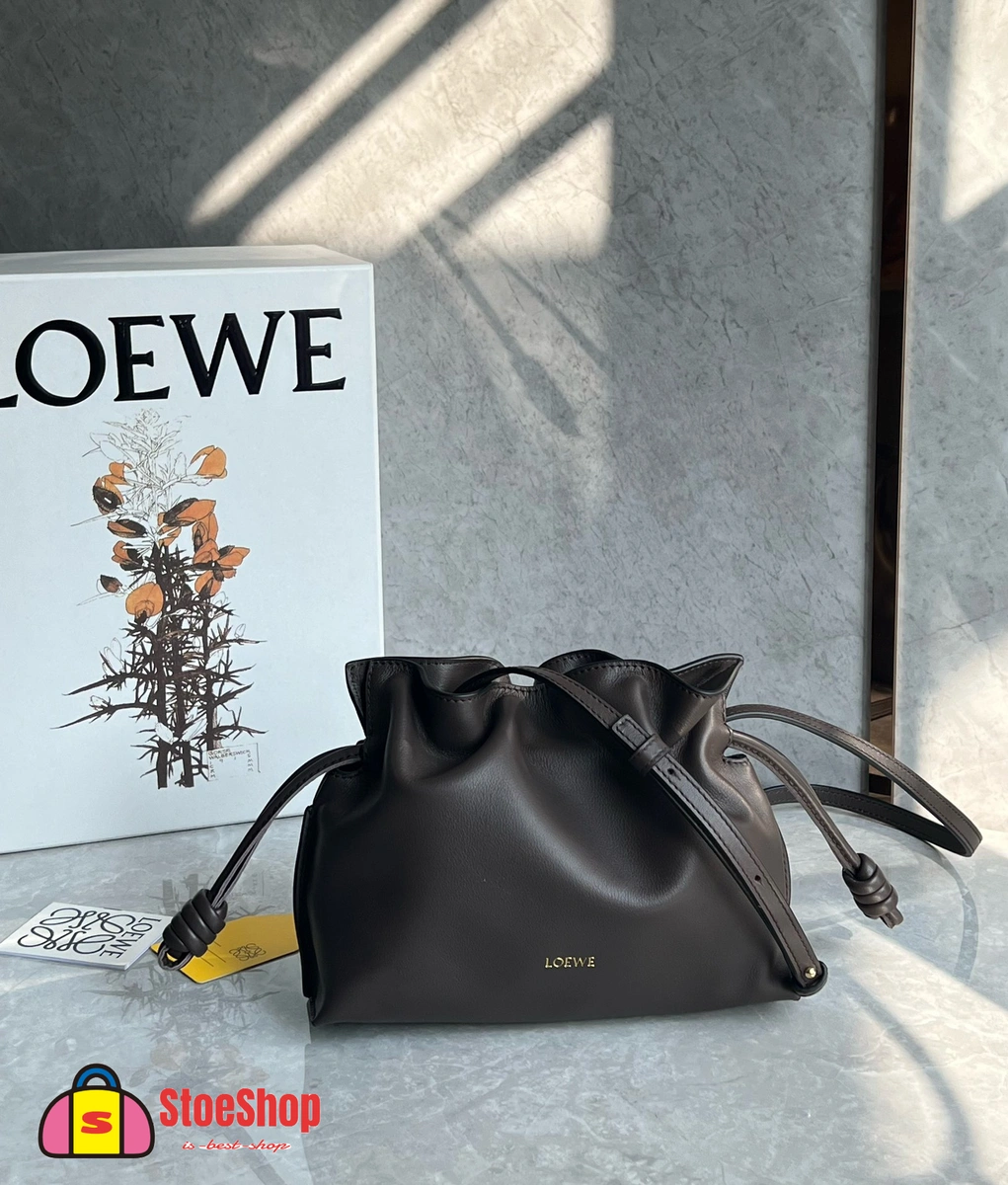 Loewe-羅意威 Flamenco 系列 黑色迷你納帕牛皮革肩背包 3 Loewe-羅意威 Flamenco 系列 黑色迷你納帕牛皮革肩背包