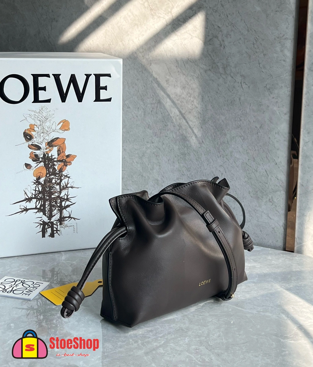 Loewe-羅意威 Flamenco 系列 黑色迷你納帕牛皮革肩背包 4 Loewe-羅意威 Flamenco 系列 黑色迷你納帕牛皮革肩背包