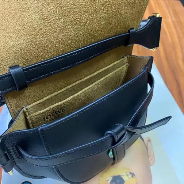 Loewe-羅意威 黑色迷你柔軟牛皮革提花 Gate Dual 斜挎包 16 Loewe-羅意威 黑色迷你柔軟牛皮革提花 Gate Dual 斜挎包