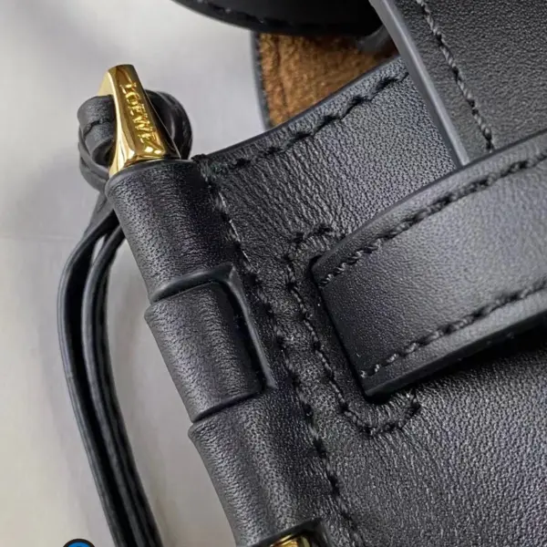 Loewe-羅意威 黑色迷你柔軟牛皮革提花 Gate Dual 斜挎包 17 Loewe-羅意威 黑色迷你柔軟牛皮革提花 Gate Dual 斜挎包