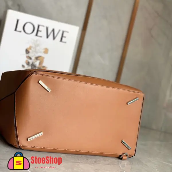 Loewe-羅意威 中號棕褐色經典牛皮革 Puzzle 肩背包