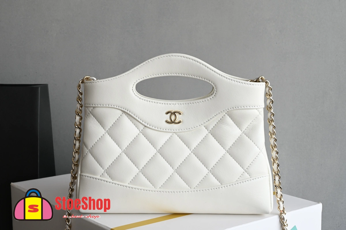 高仿香奈兒/Chanel 25P Nano白色菱格紋鏈條包 19 高仿香奈兒/Chanel 25P Nano白色菱格紋鏈條包