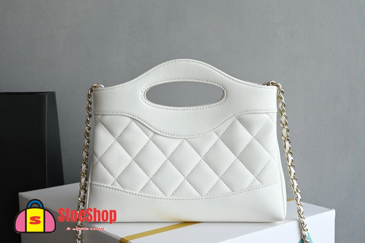 高仿香奈兒/Chanel 25P Nano白色菱格紋鏈條包 2 高仿香奈兒/Chanel 25P Nano白色菱格紋鏈條包