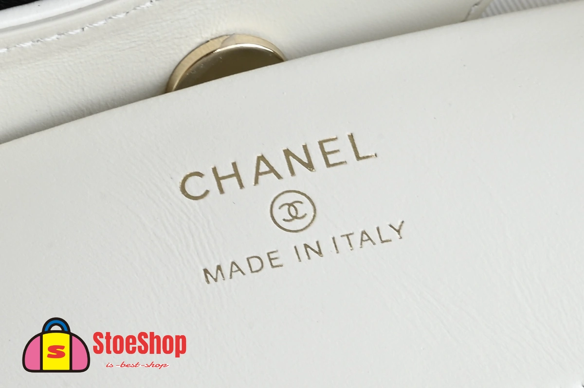 高仿香奈兒/Chanel 25P Nano白色菱格紋鏈條包 8 高仿香奈兒/Chanel 25P Nano白色菱格紋鏈條包