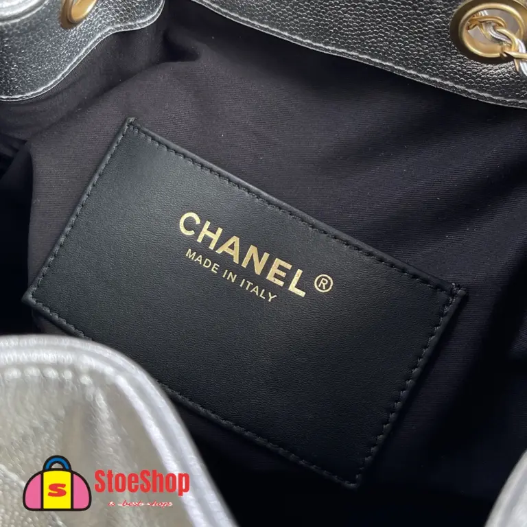 高仿香奈兒/CHANEL 25C Hobo 肩背包｜金屬亮面銀色