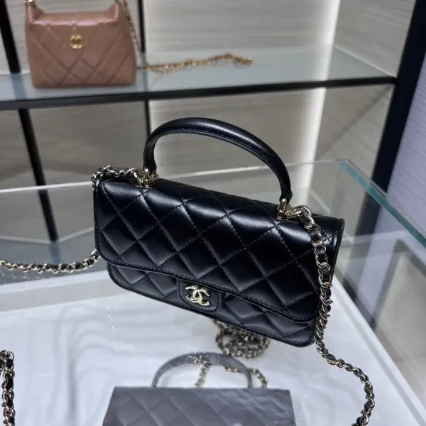 高仿香奈兒/Chanel 經典經典 Mini Classic Flap 黑色迷你鏈條包