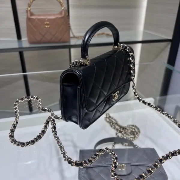 高仿香奈兒/Chanel 經典經典 Mini Classic Flap 黑色迷你鏈條包