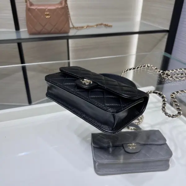 高仿香奈兒/Chanel 經典經典 Mini Classic Flap 黑色迷你鏈條包