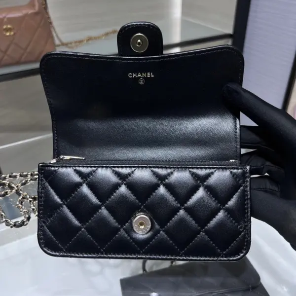 高仿香奈兒/Chanel 經典經典 Mini Classic Flap 黑色迷你鏈條包