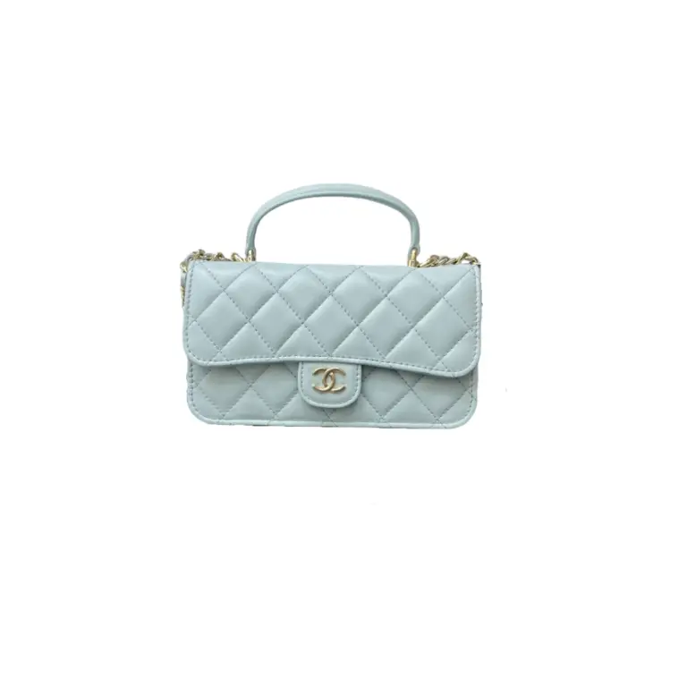 高仿香奈兒/Chanel Classic Flap 經典迷你口蓋包 淺藍色