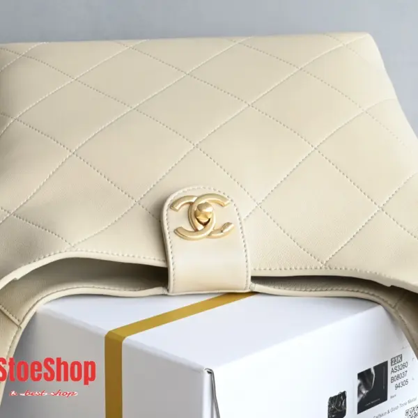 高仿香奈兒/Chanel GST 中號購物袋 米白色