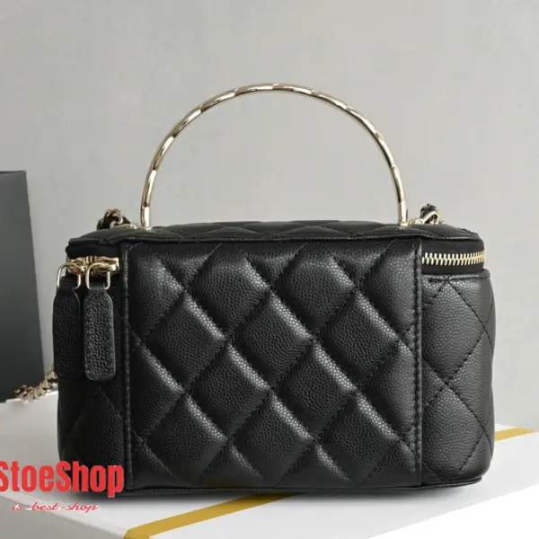 高仿香奈兒/Chanel Vanity Case 方形化妝包 黑色