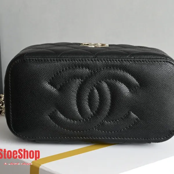 高仿香奈兒/Chanel Vanity Case 方形化妝包 黑色