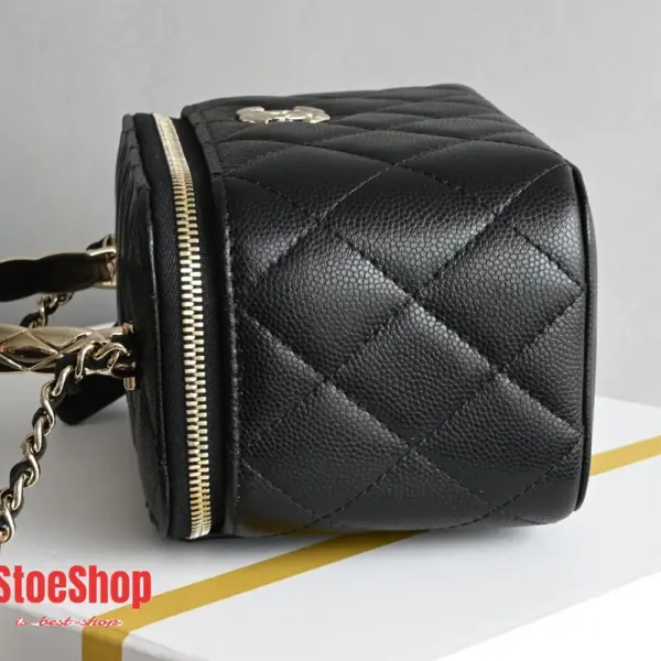 高仿香奈兒/Chanel Vanity Case 方形化妝包 黑色