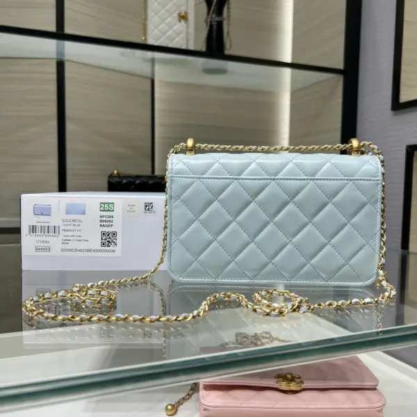 高仿香奈兒/Chanel 25S 奶白色Wallet on Chain WOC發財包