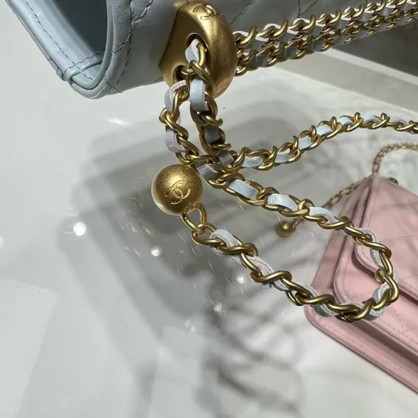 高仿香奈兒/Chanel 25S 奶白色Wallet on Chain WOC發財包