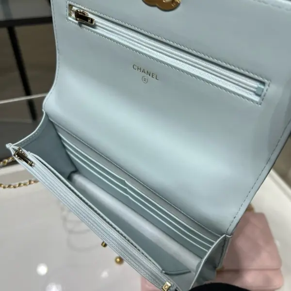高仿香奈兒/Chanel 25S 奶白色Wallet on Chain WOC發財包