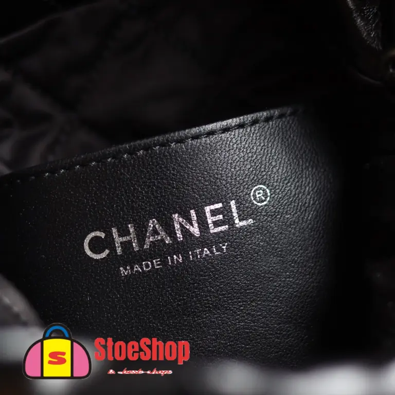 高仿香奈兒/Chanel 22 Mini 垃圾袋肩背包｜黑色亮面牛皮