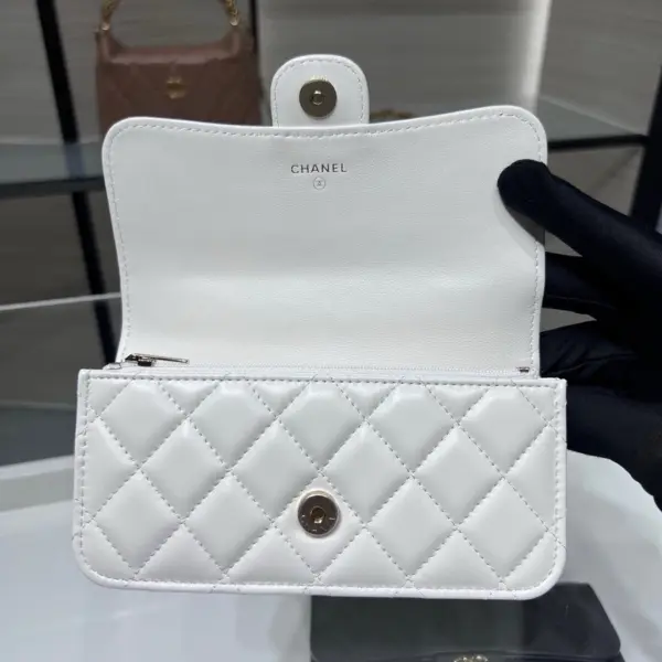 高仿香奈兒/Chanel CF系列白色迷你Classic Flap手提單肩包