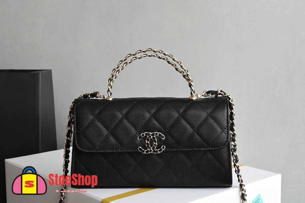高仿香奈兒/Chanel Wallet on Chain 翻蓋式鏈條肩背包 黑色